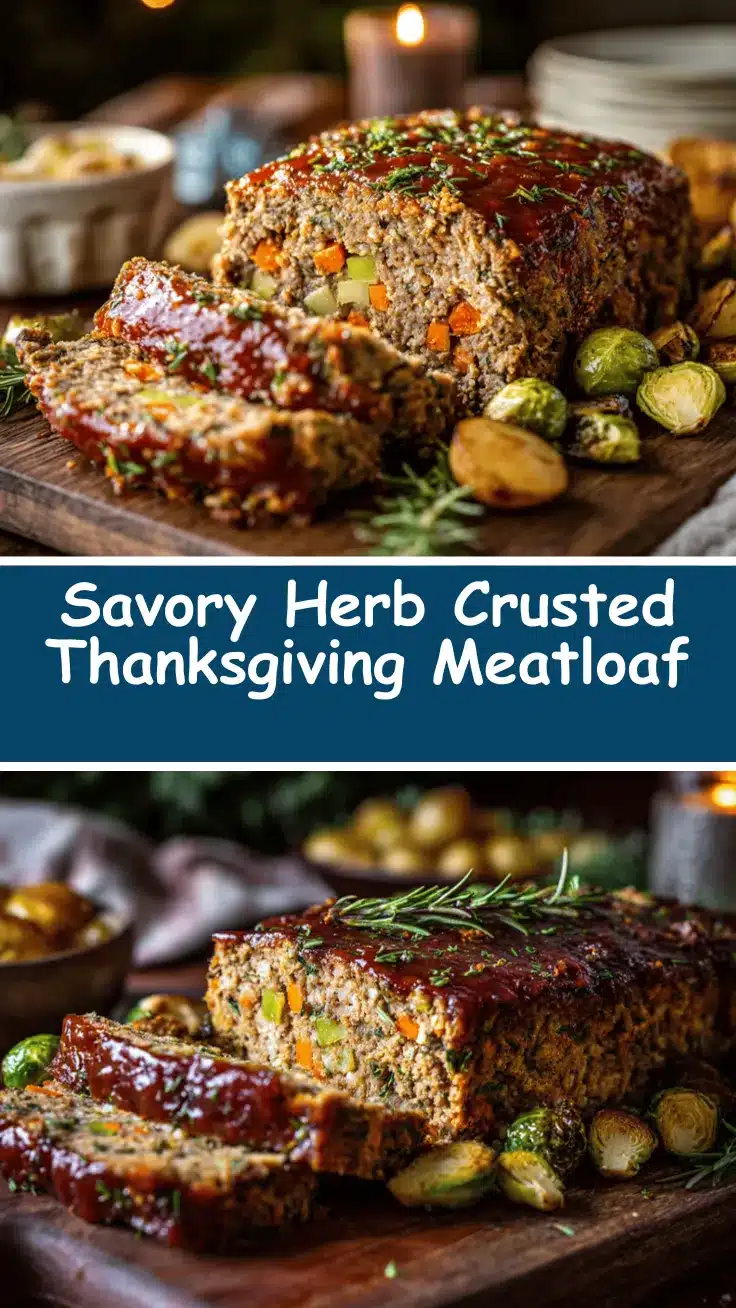 herb crusted Thanksgiving meatloaf recipe