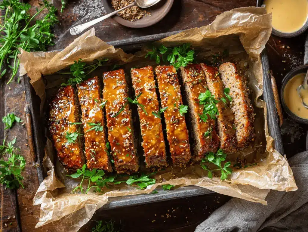 honey mustard glazed meatloaf - featured image