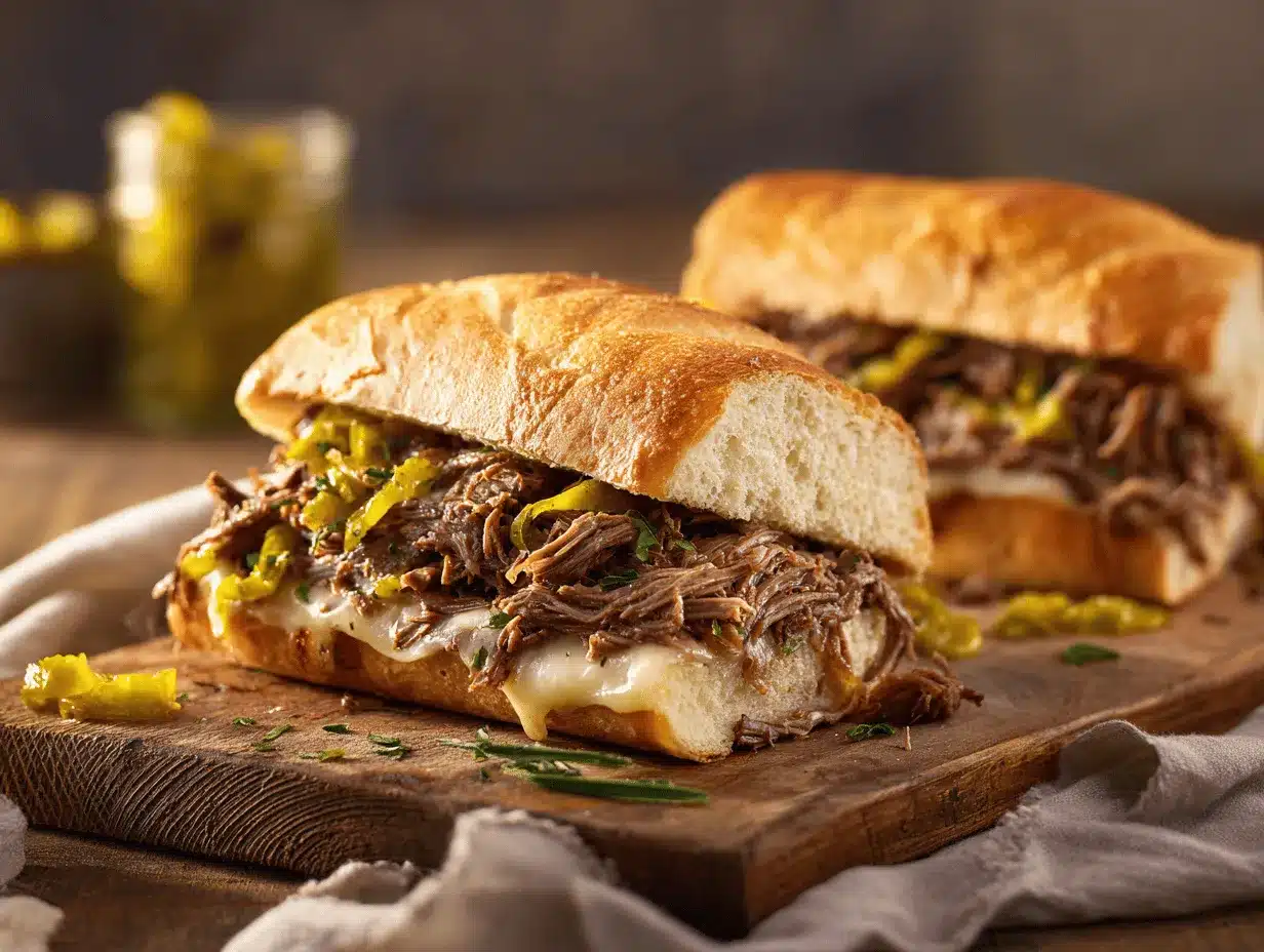 Italian beef sandwiches preparation steps
