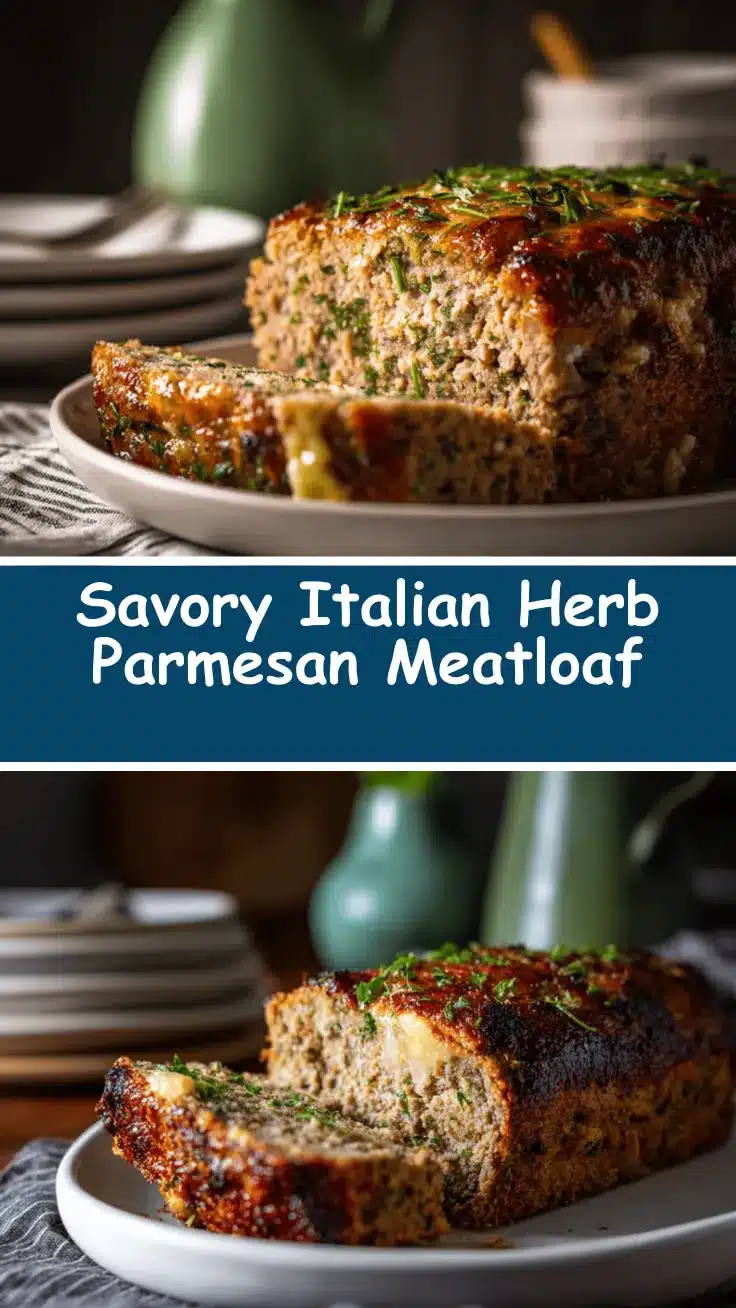 Italian Herb Parmesan Meatloaf recipe