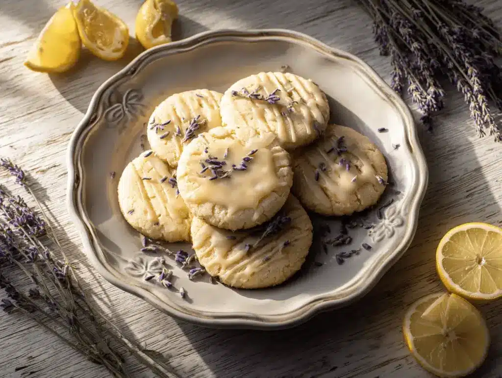 Lemon Lavender Shortbread Cookies - featured image