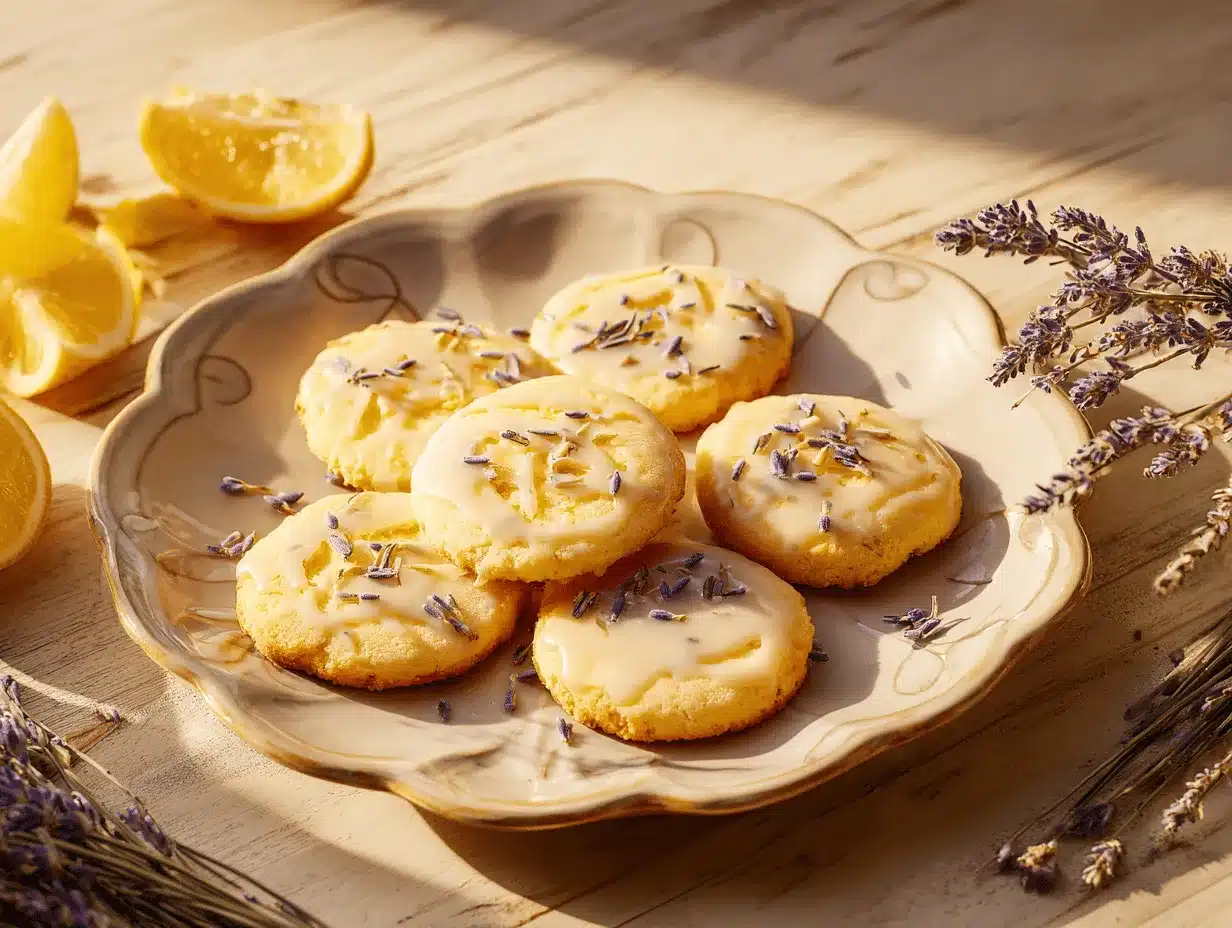 Lemon Lavender Shortbread Cookies preparation steps