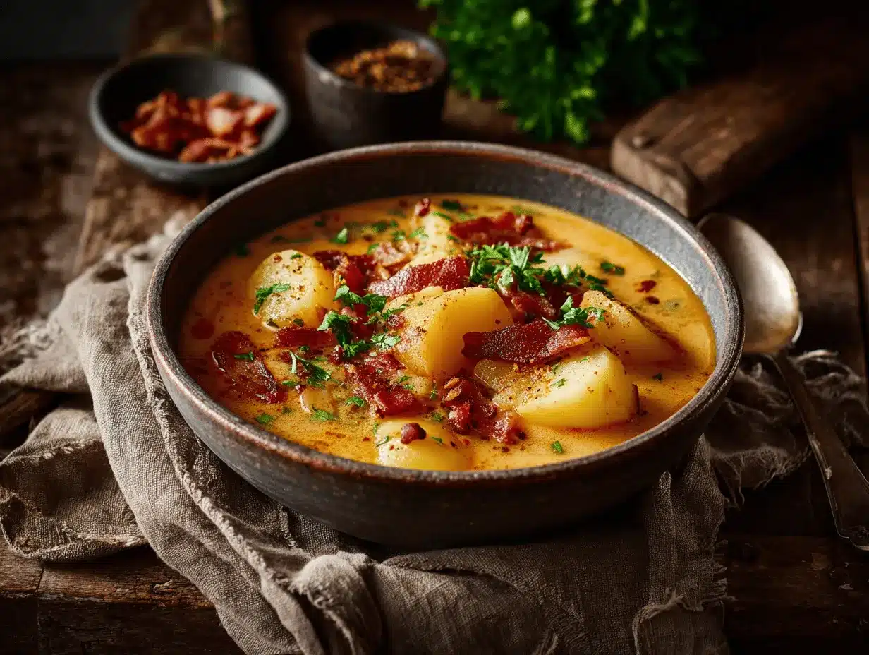 Loaded Cajun Potato Soup preparation steps