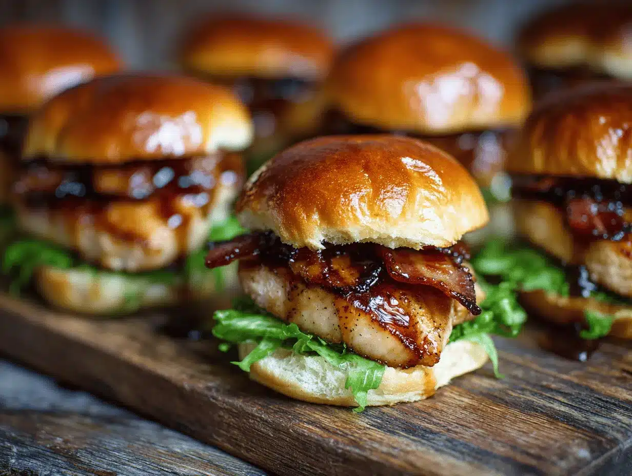 Maple Bacon Chicken Sliders preparation steps