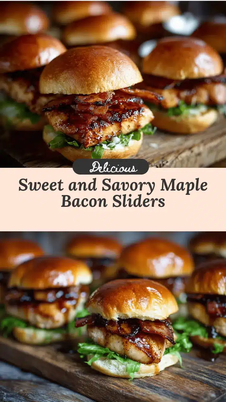 Maple Bacon Chicken Sliders recipe