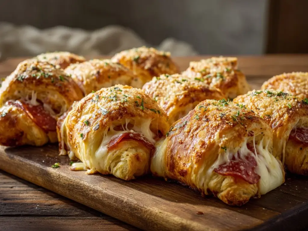 mozzarella pepperoni croissant rolls - featured image