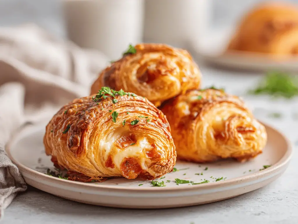 mozzarella pepperoni croissant rolls - featured image