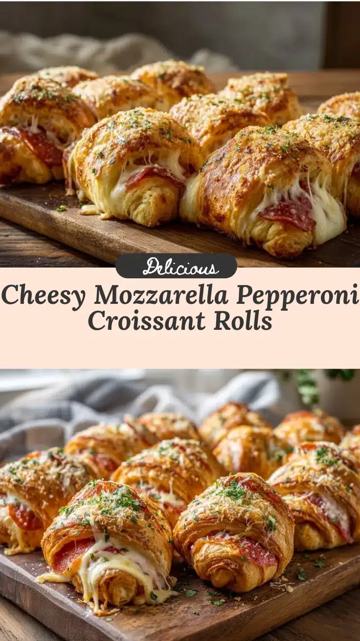 mozzarella pepperoni croissant rolls recipe