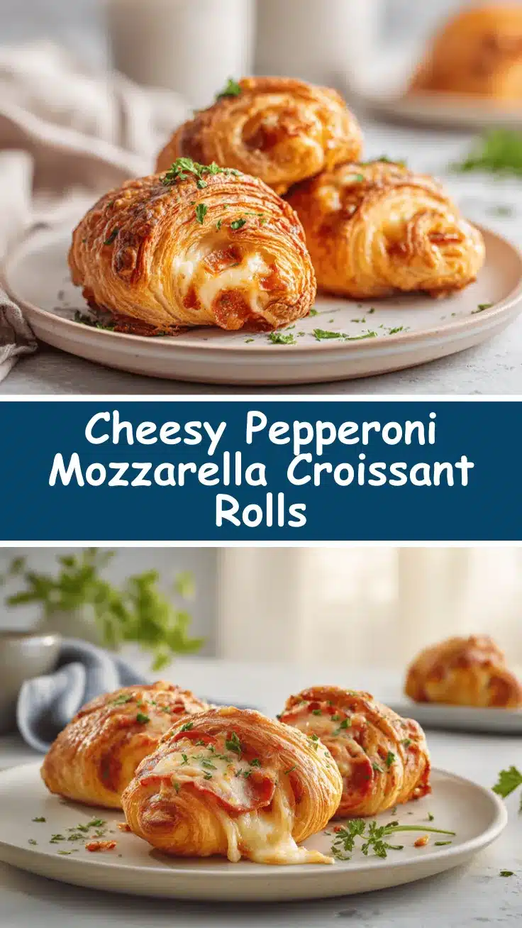 mozzarella pepperoni croissant rolls recipe