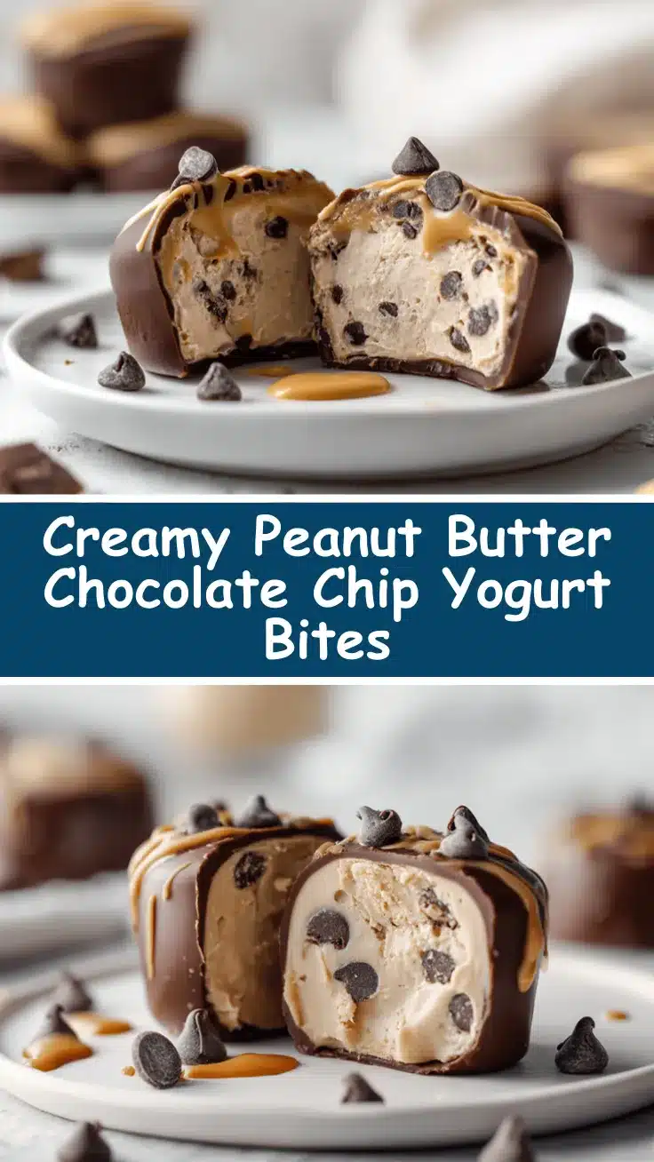 peanut butter chocolate chip frozen yogurt bites recipe