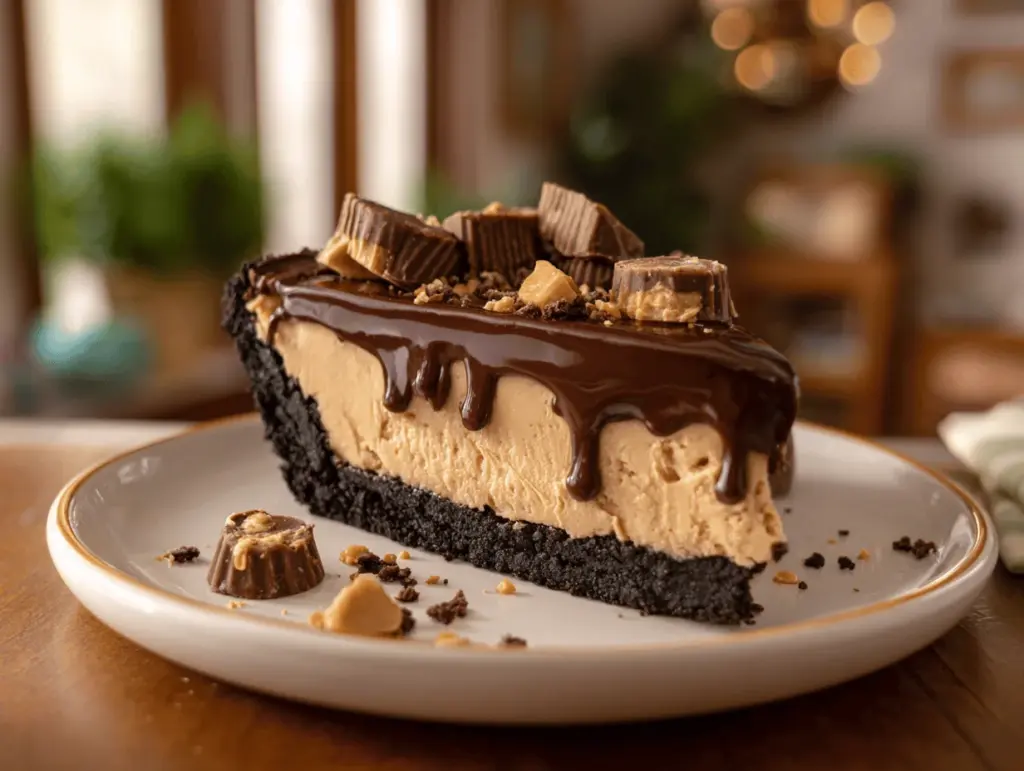 Peanut Butter Chocolate Mousse Pie - featured image