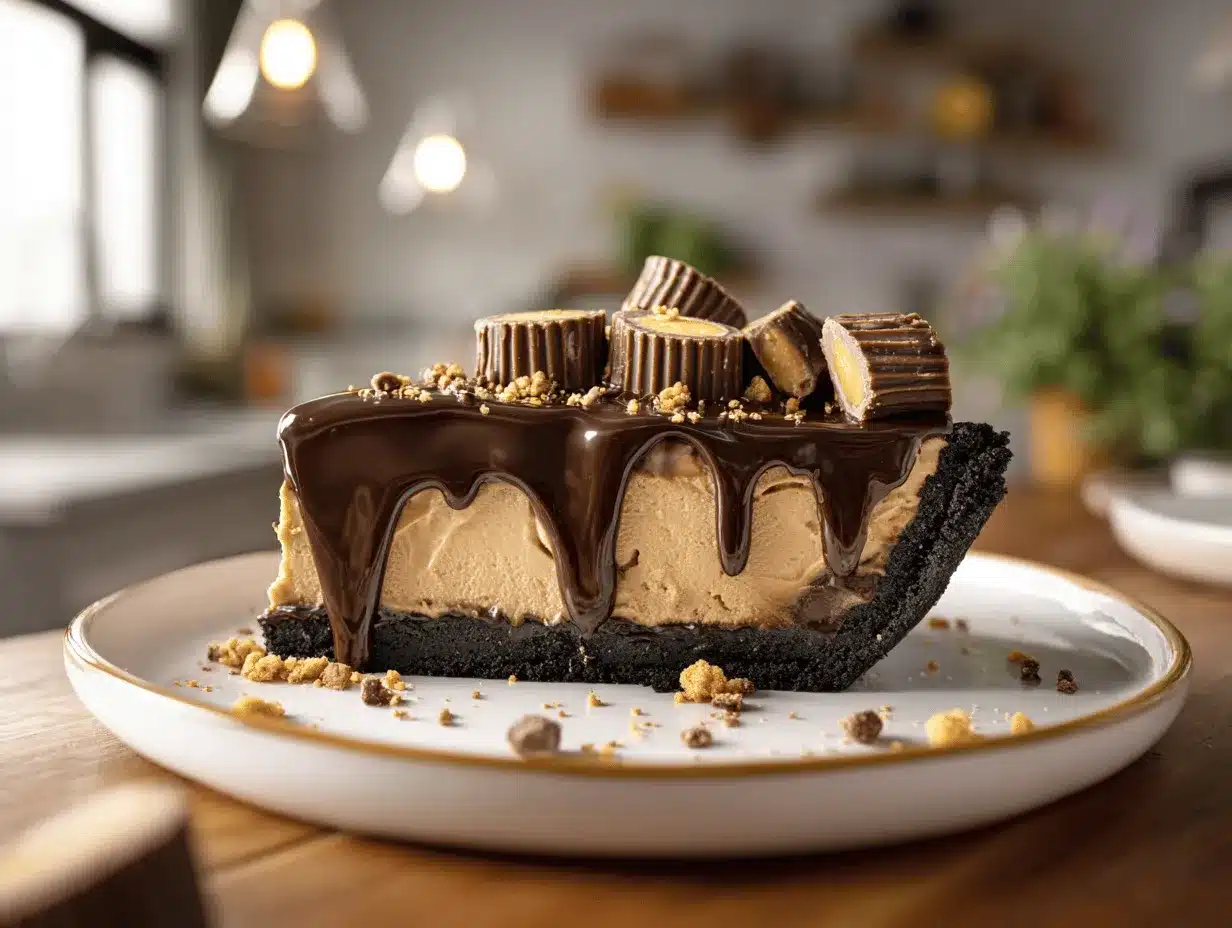 Peanut Butter Chocolate Mousse Pie preparation steps