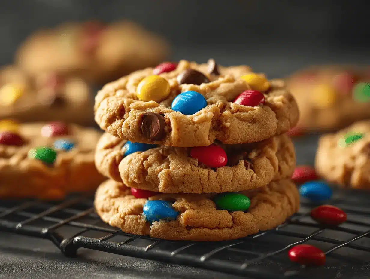peanut butter M&M cookies preparation steps