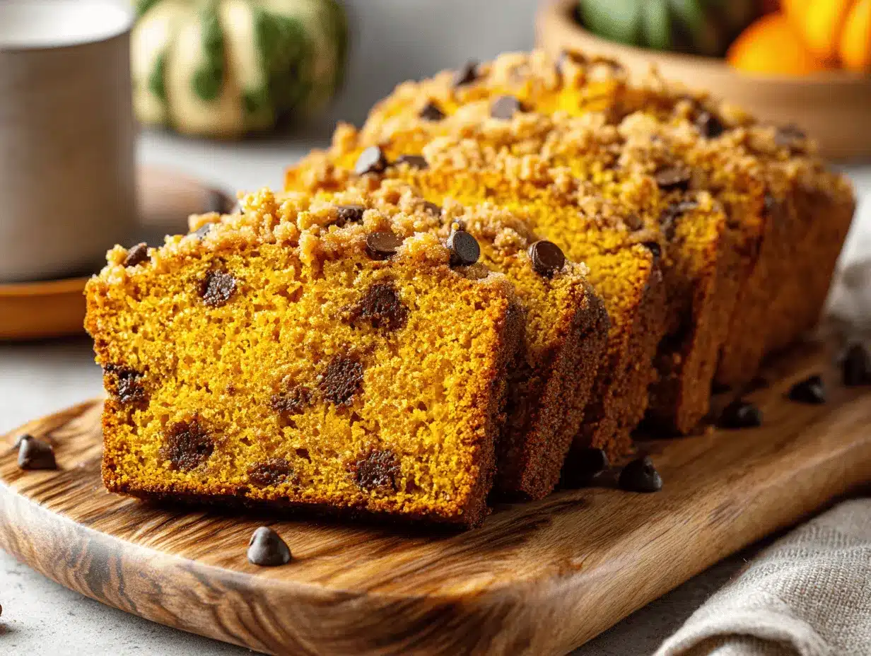 Pumpkin Chocolate Chip Streusel Bread preparation steps