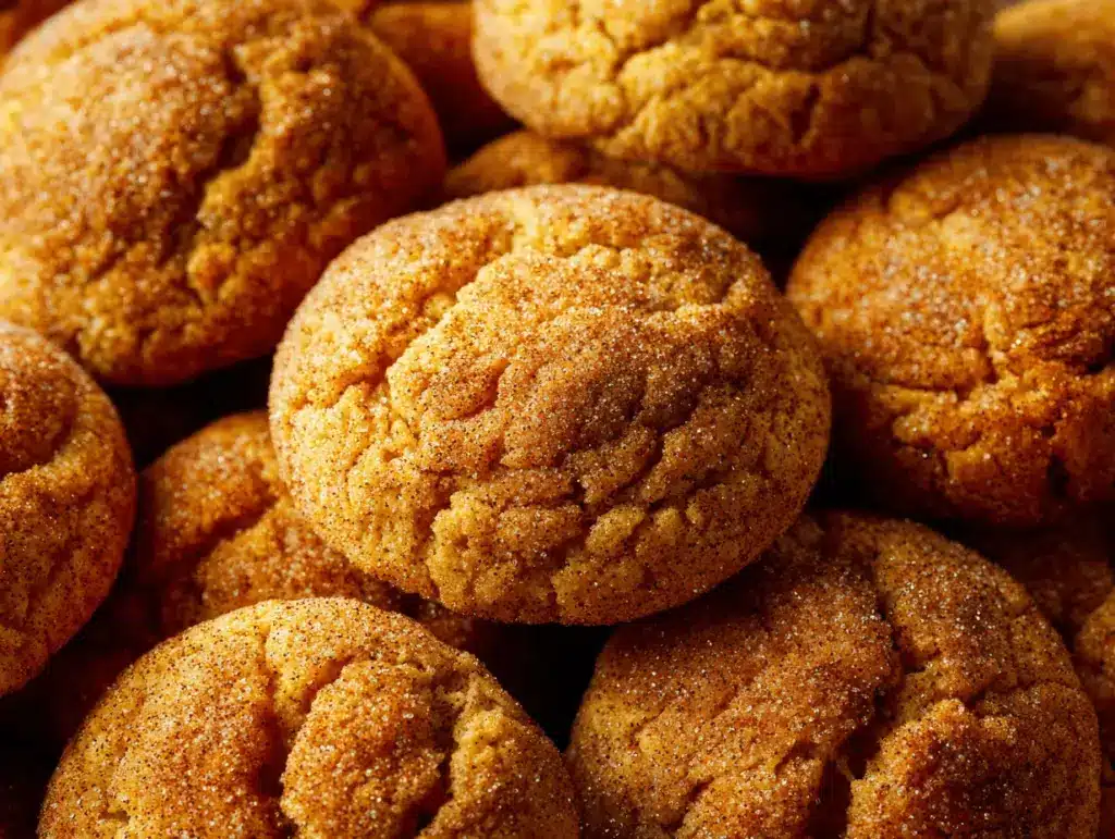 pumpkin snickerdoodle cookies - featured image