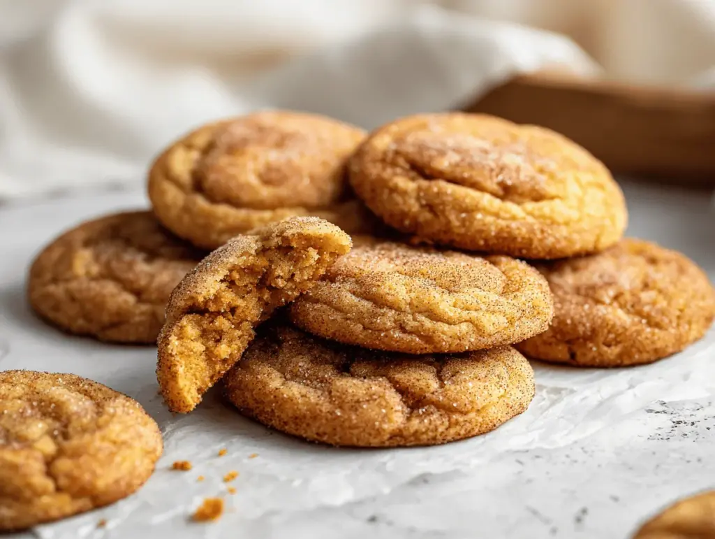pumpkin spice snickerdoodle cookies - featured image