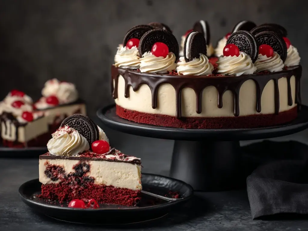 Red Velvet Oreo Cheesecake - featured image