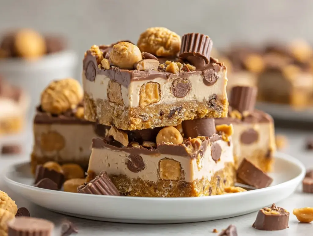 Reeses Peanut Butter No-Bake Bars - featured image