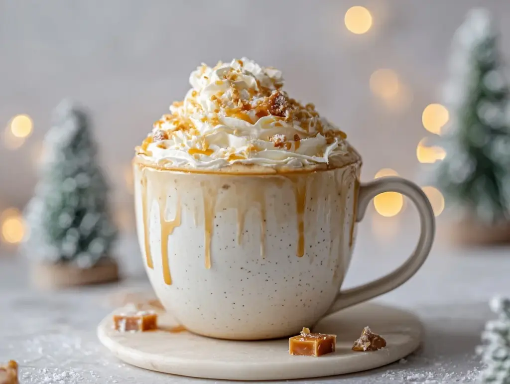 salted caramel brulée latte - featured image