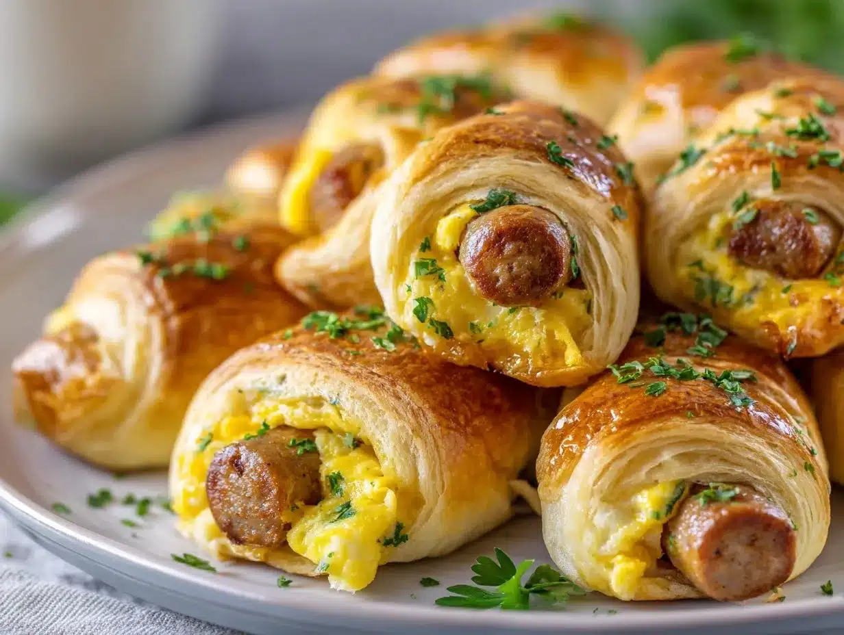 sausage egg breakfast rolls preparation steps
