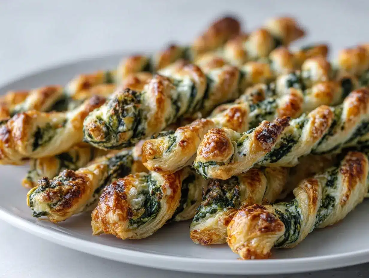 spinach feta twists preparation steps
