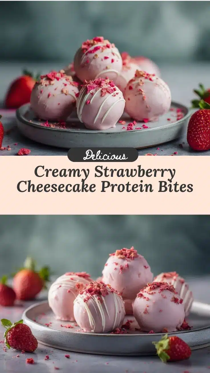 strawberry cheesecake protein balls recipe
