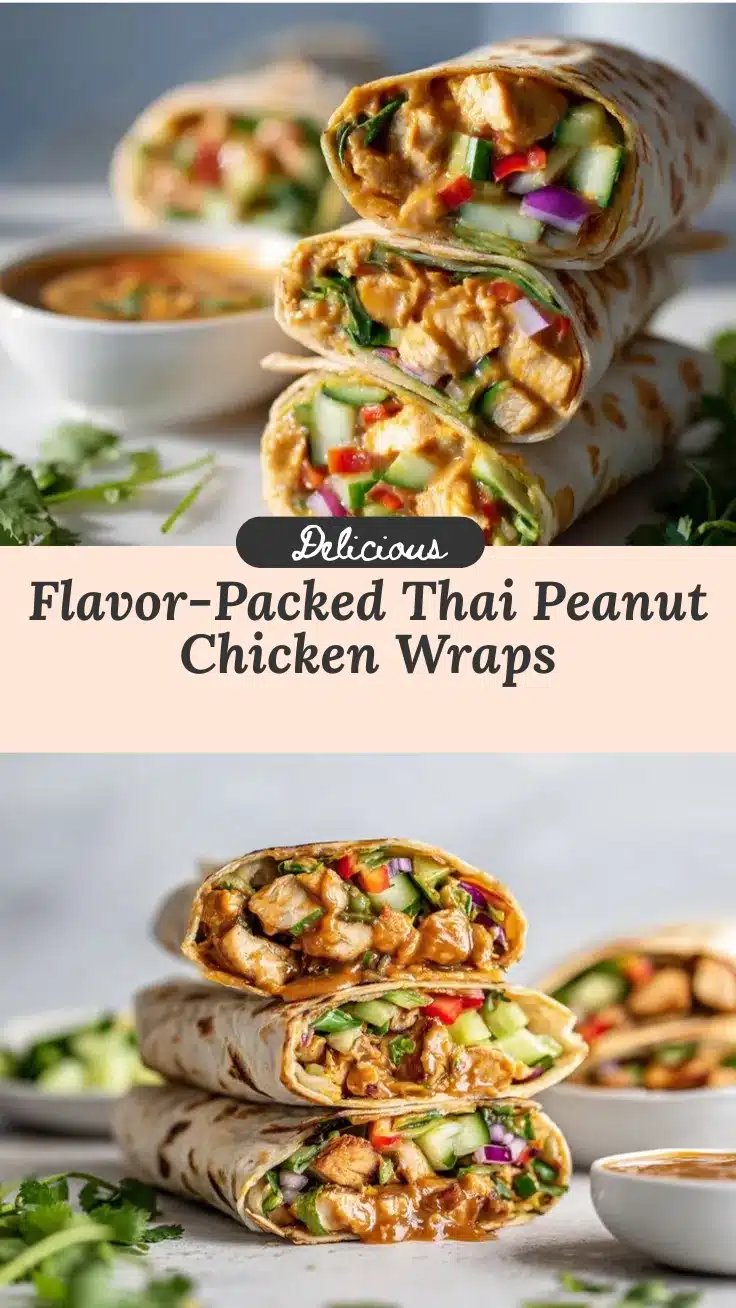 Thai peanut chicken wraps recipe