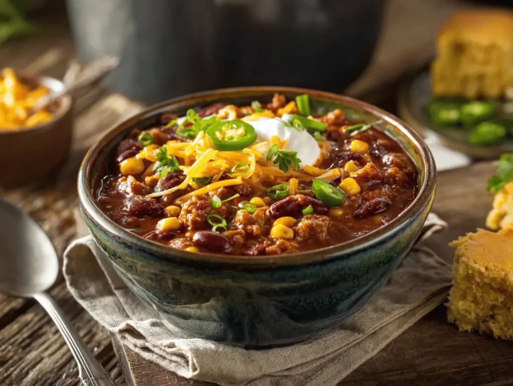 turkey chili with beans - featured image