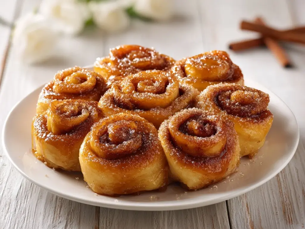 air fryer cinnamon sugar tortilla rolls - featured image