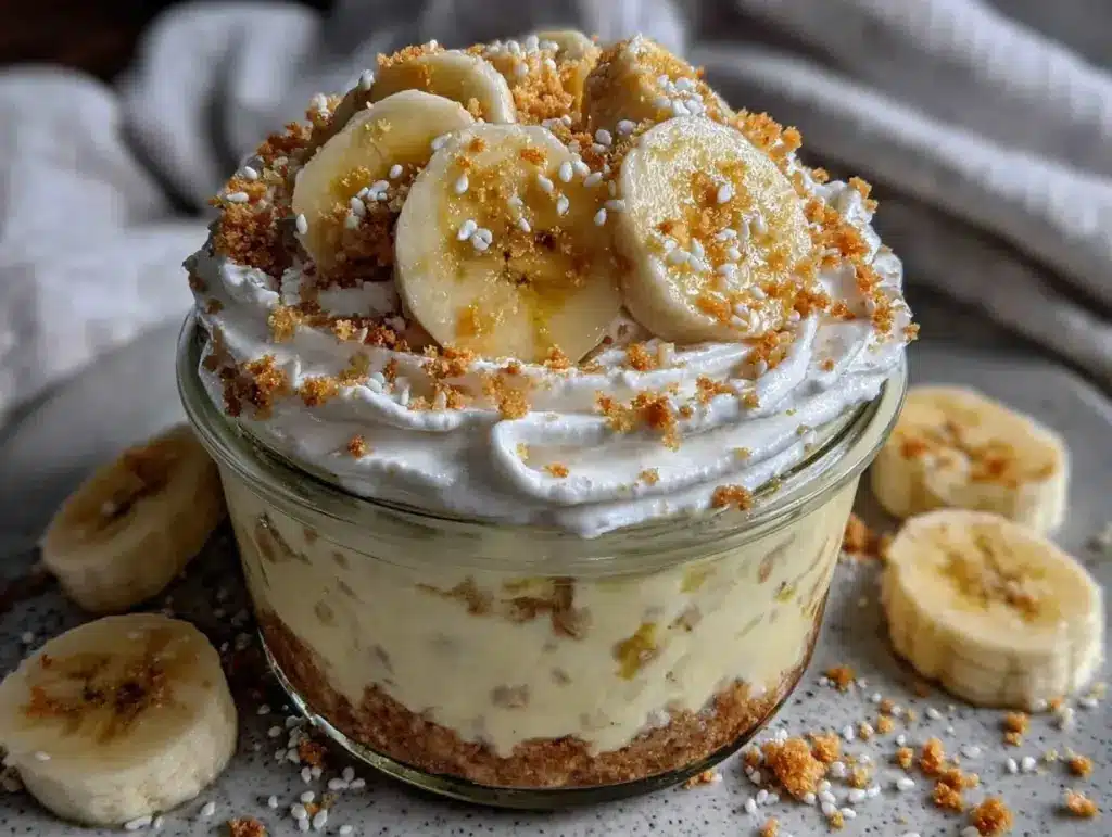 banana cream pie overnight oats - featured image