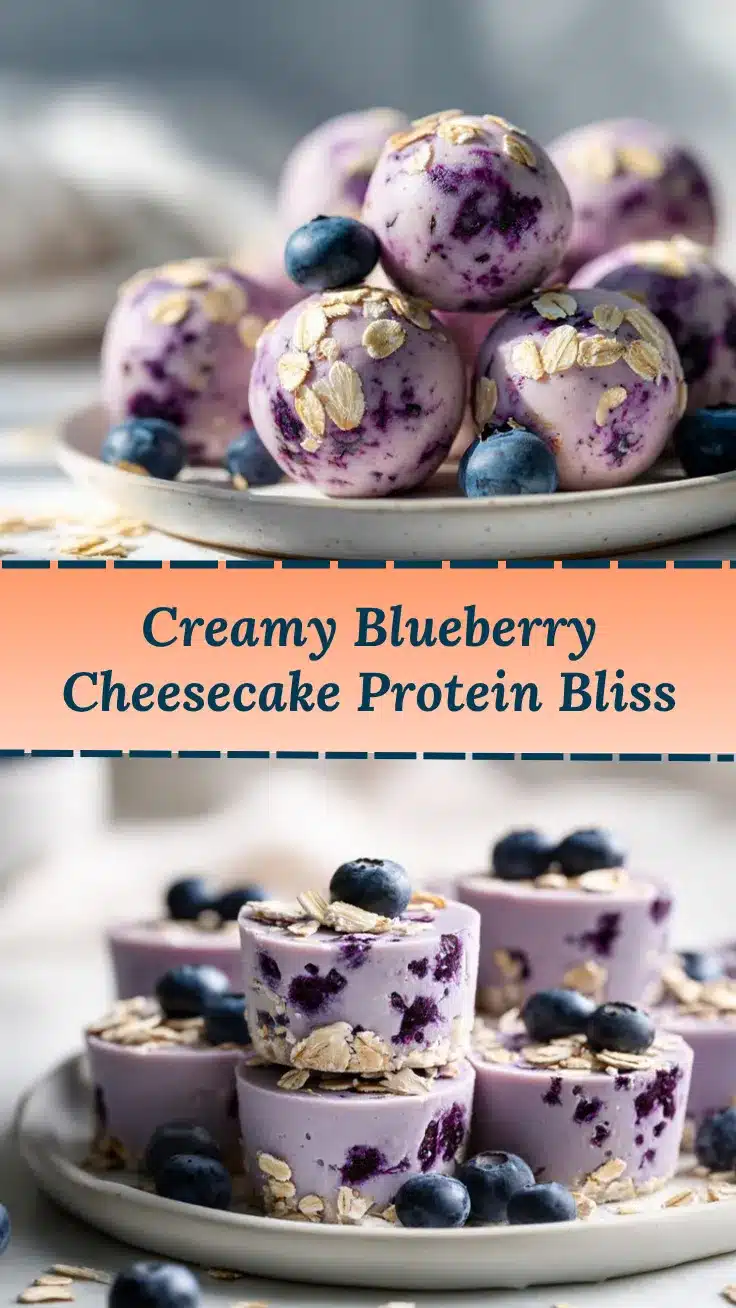 Blueberry Cheesecake Protein Bites recipe