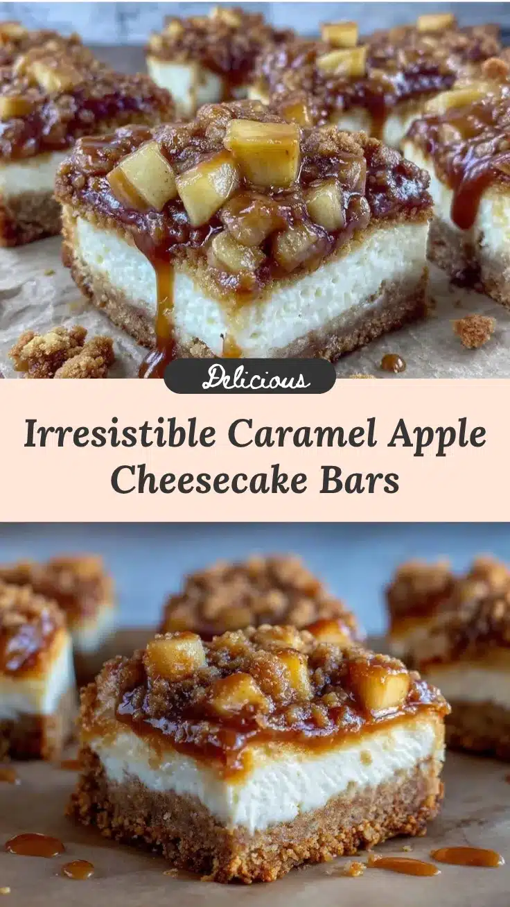 caramel apple cheesecake bars recipe