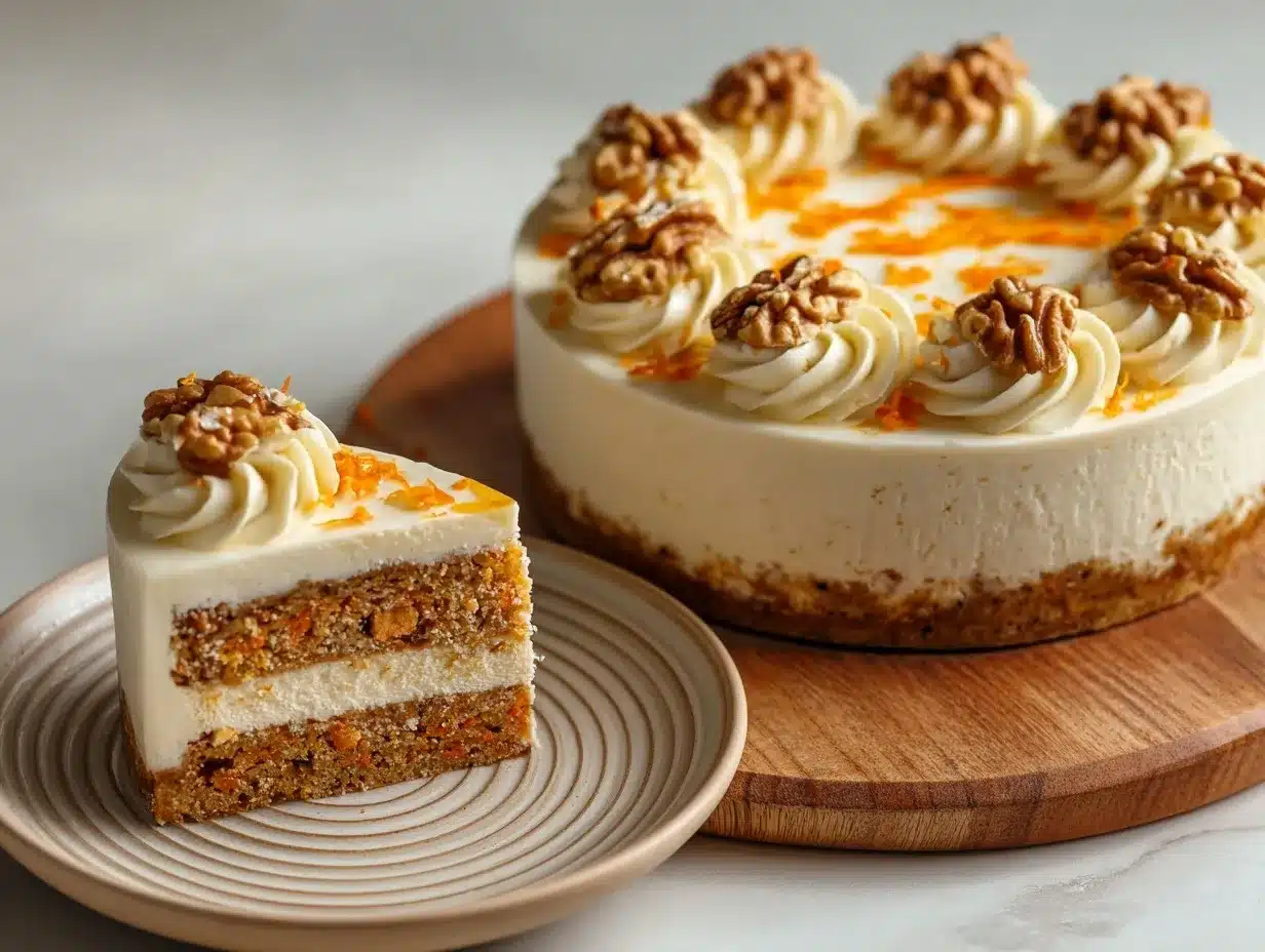 carrot cake cheesecake preparation steps
