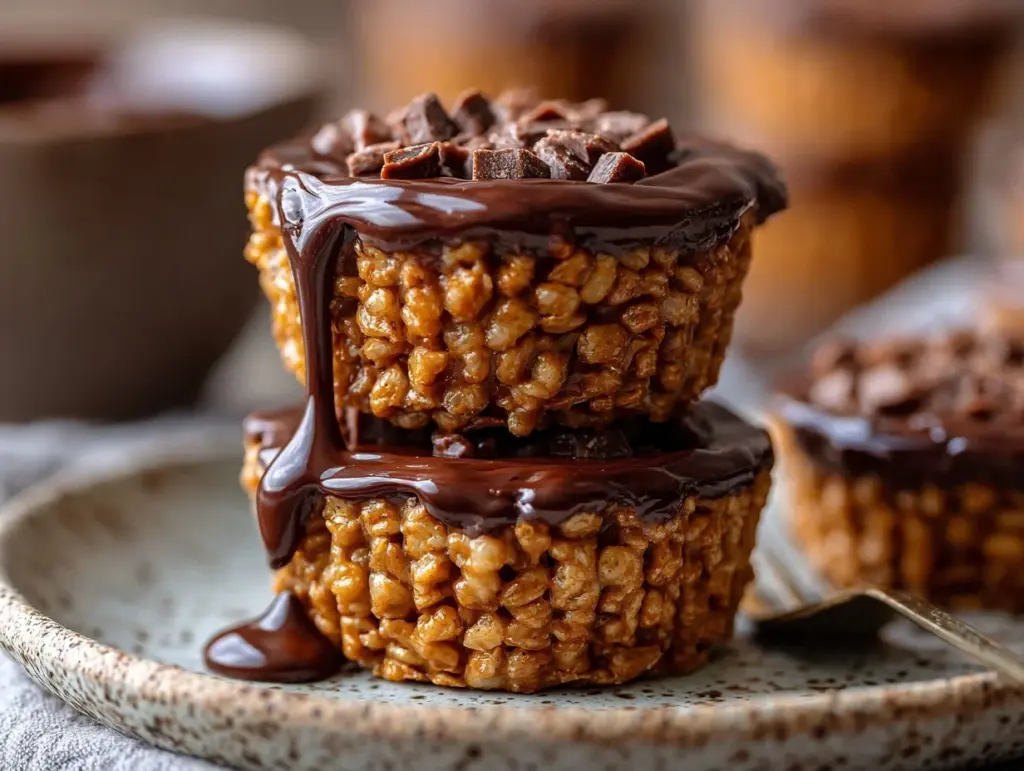 Chocolate Peanut Butter Rice Krispie Cups - featured image