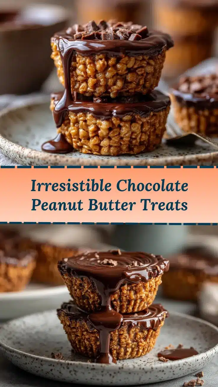 Chocolate Peanut Butter Rice Krispie Cups recipe