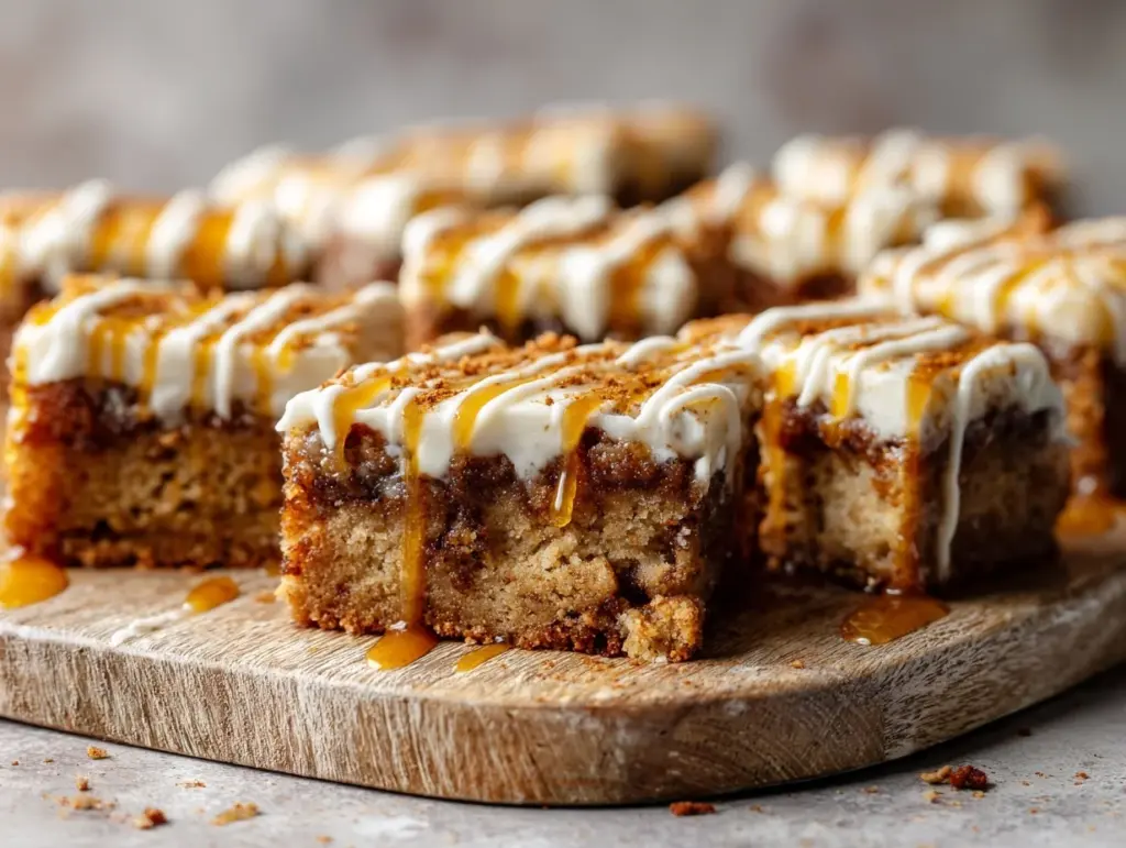 Cinnamon Roll Blondies - featured image