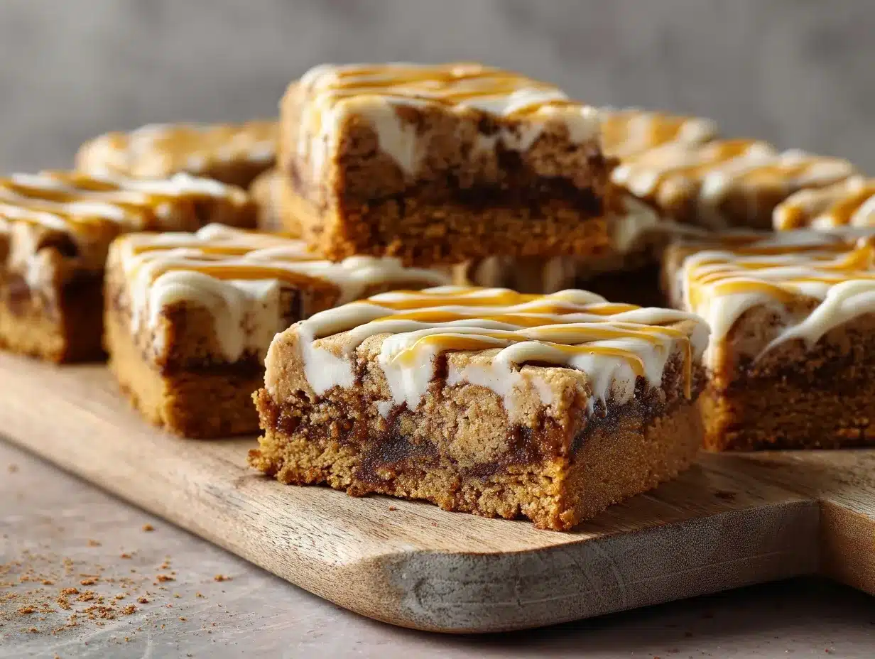 Cinnamon Roll Blondies preparation steps