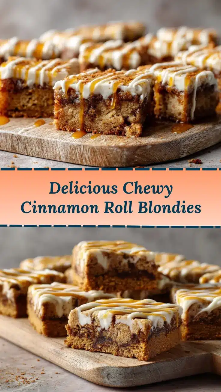 Cinnamon Roll Blondies recipe