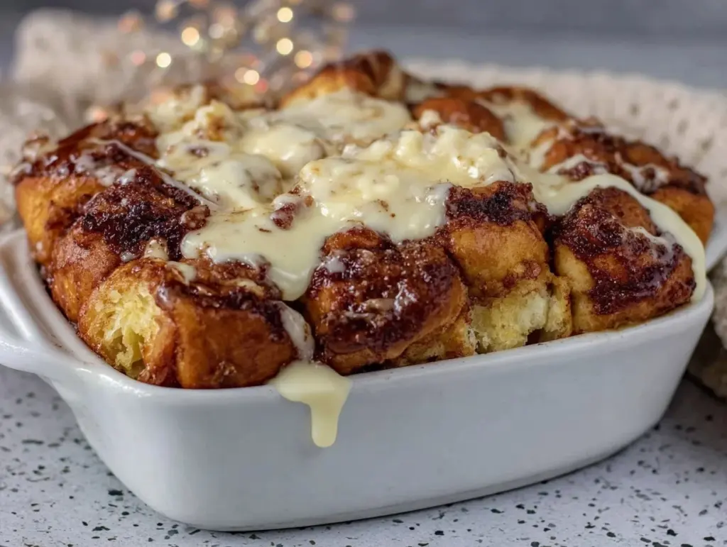 cinnamon roll casserole - featured image