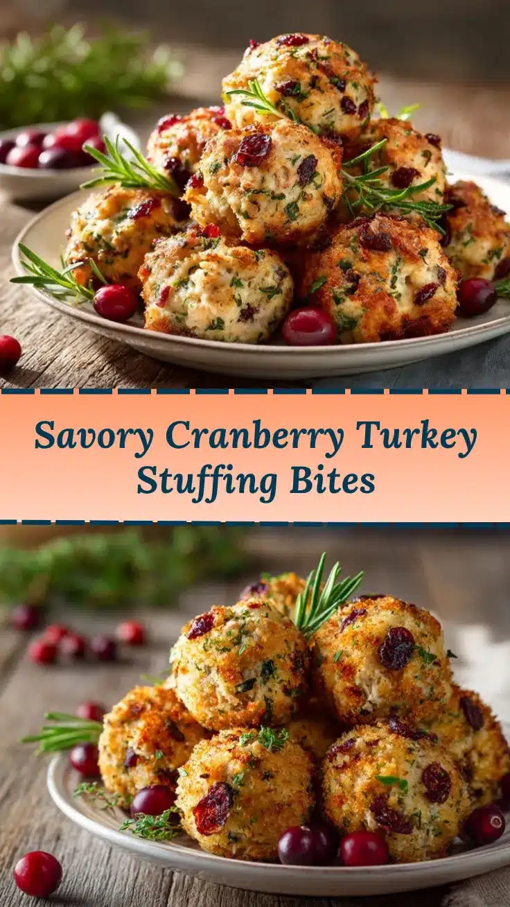 Cranberry Turkey Stuffing Balls recipe