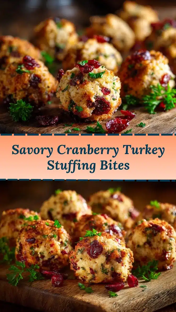 Cranberry Turkey Stuffing Balls recipe