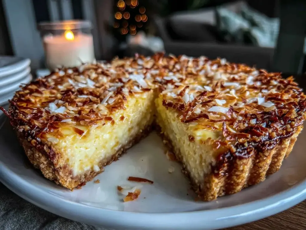 crustless coconut pie - featured image