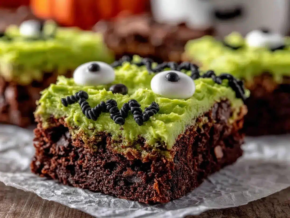 Frankenstein Brownies preparation steps
