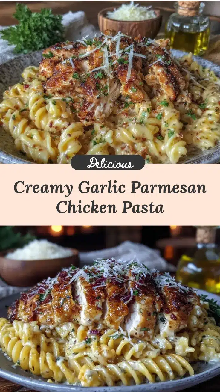 garlic parmesan chicken pasta recipe