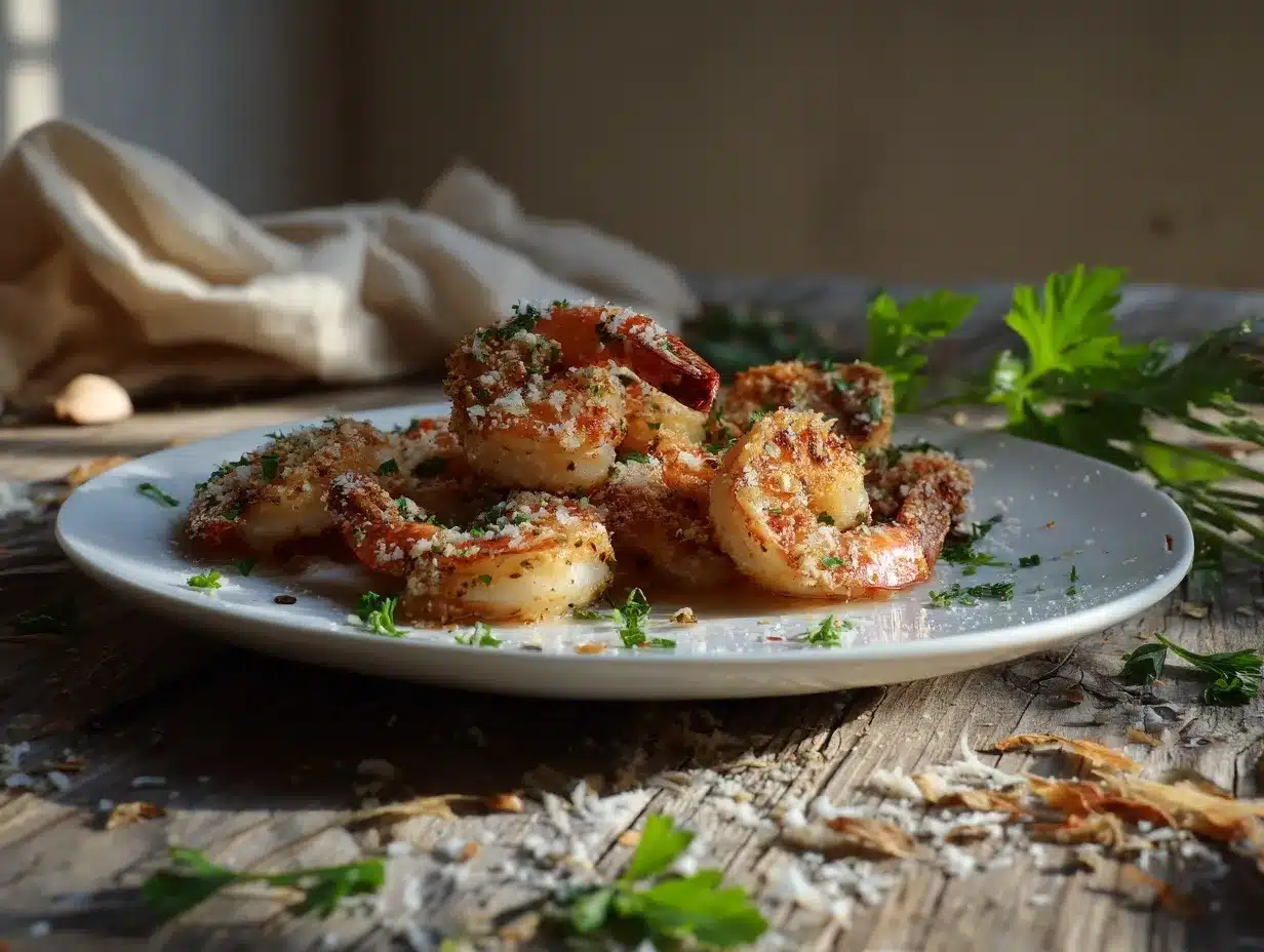 Garlic Parmesan Roasted Shrimp preparation steps
