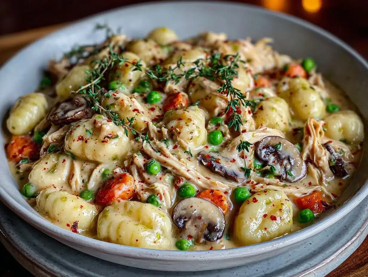gnocchi chicken pot pie preparation steps