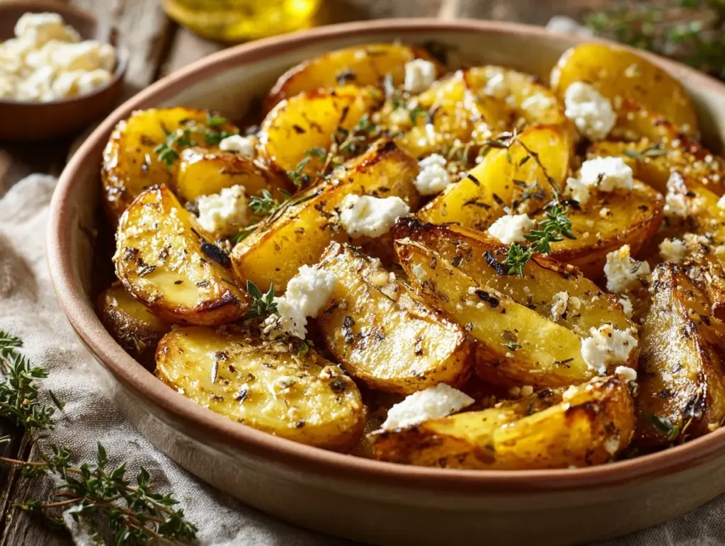 Greek Feta Roast Potatoes - featured image