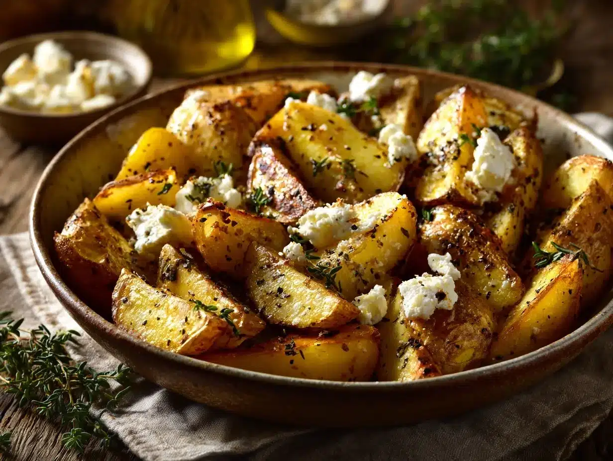 Greek Feta Roast Potatoes preparation steps