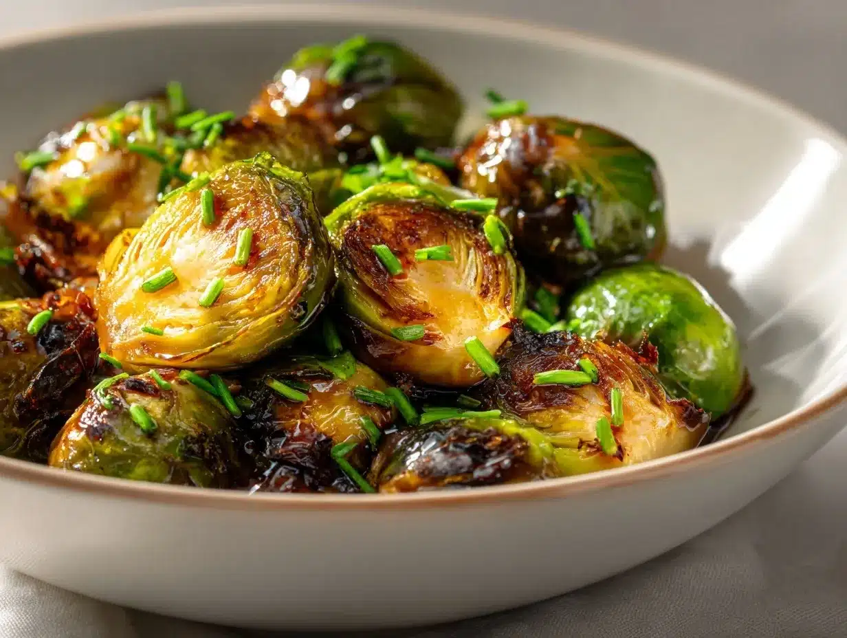 Honey Balsamic Brussels Sprouts preparation steps