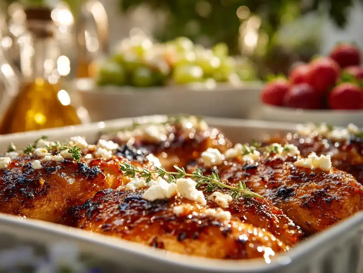 Hot Honey Feta Chicken preparation steps